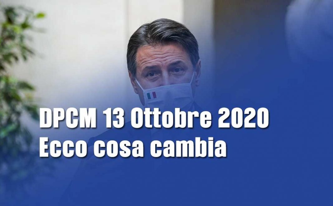 DECRETO DEL PRESIDENTE DEL CONSIGLIO DEI MINISTRI 13 ottobre 2020. Nuove misure anti-covid