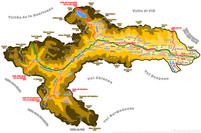 Mappa Val di Susa, autore Lorenzo Rossetti