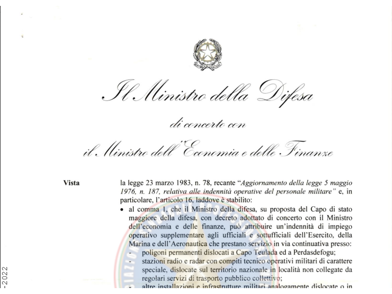 Prot.1759 del 13 Gennaio 2022 Decreto per indennità di disagiata
