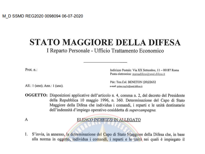 Prot. 98094 del 06 Luglio 2020 Disposizioni supercampagna Anno 2020
