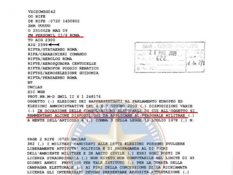 Prot 248176 del 26 Maggio 2009 Elezioni al Parlamento Europeo ed Elezioni Amministrative del 6 e 7 Giugno 2009 Disposizioni Varie