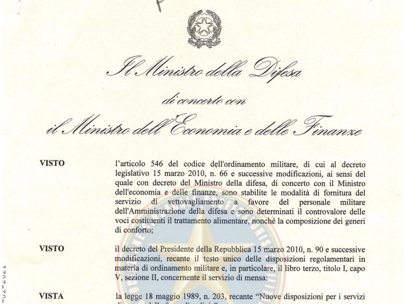 Prot 6562 del 11 Febbraio 2021 Decreto applicazione competenze e coperture anni 2019-2020 Vettovagliamento anno 2020