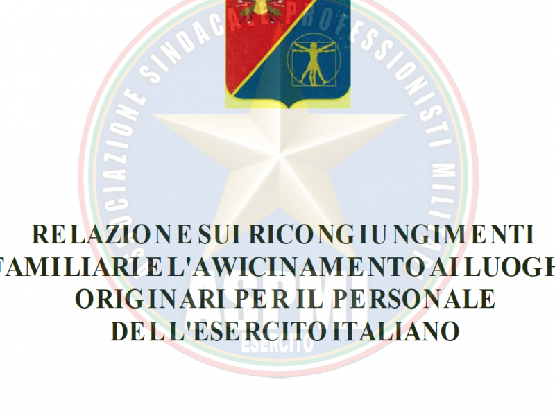 Prot 86751 del 04 Ottobre 2018 RELAZIONE SUI RICONGIUNGIMENTI FAMILIARI E L