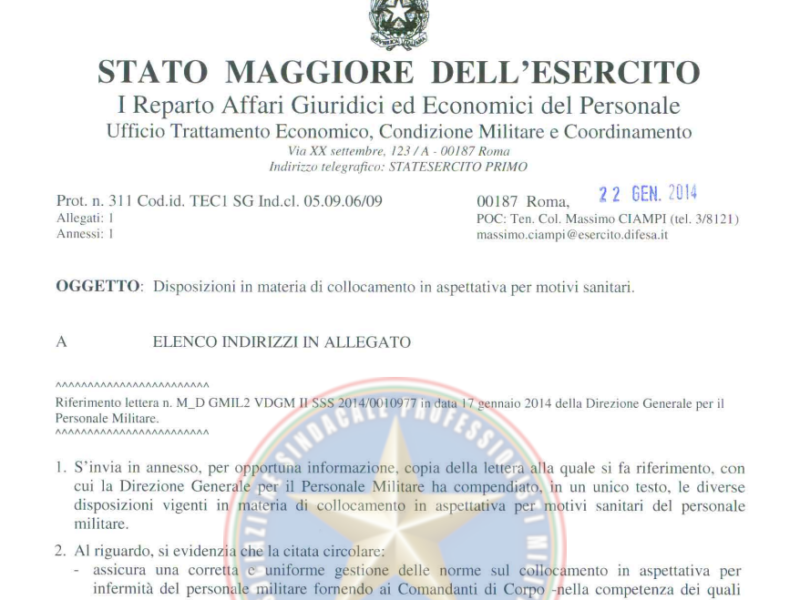 Guida Tecnica in materia di licenze, permessi e riposi in godimento al personale militare.