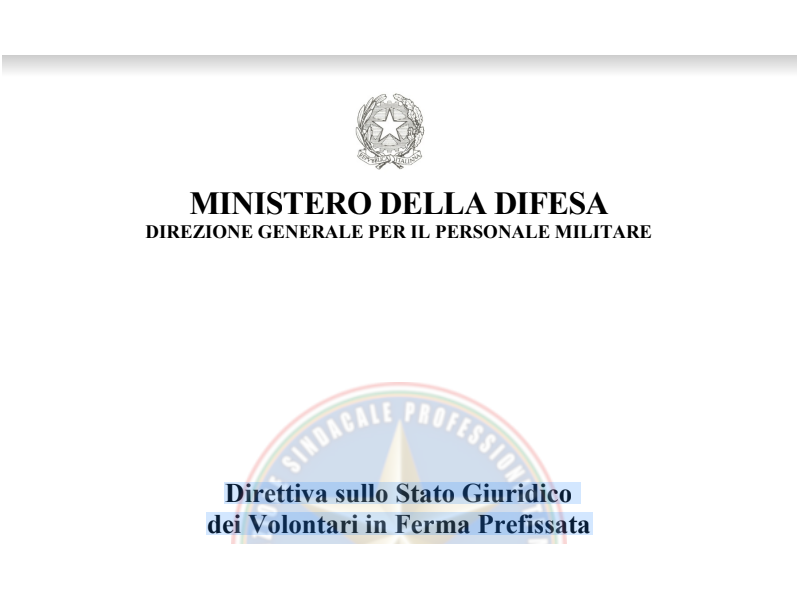 Stato Giuridico VFP1-VFP4 Edizione 2015