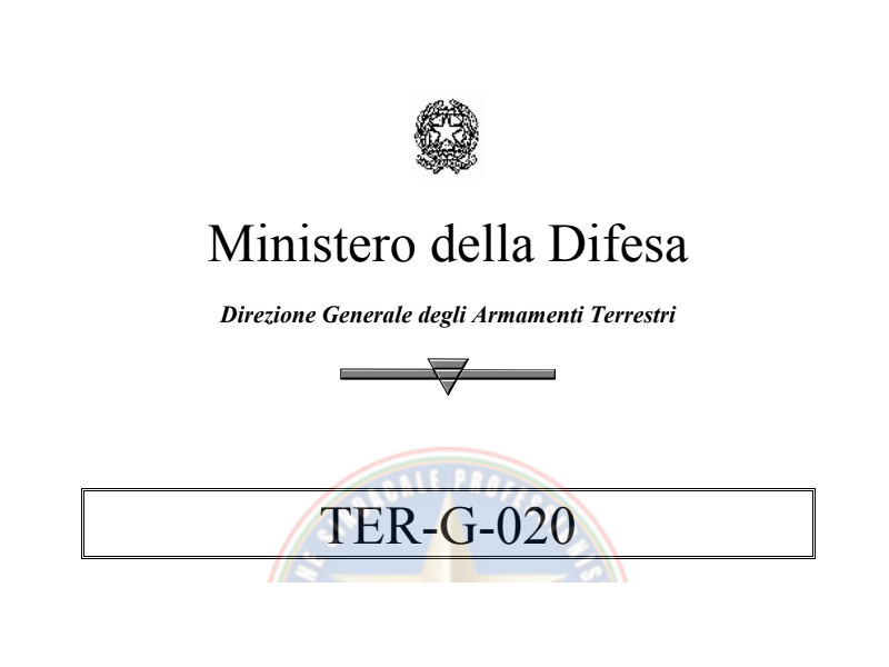 TER-G-020 Norme relative al rilascio, rinnovo, sospensione, revoca e ritiro della patente militare di guida